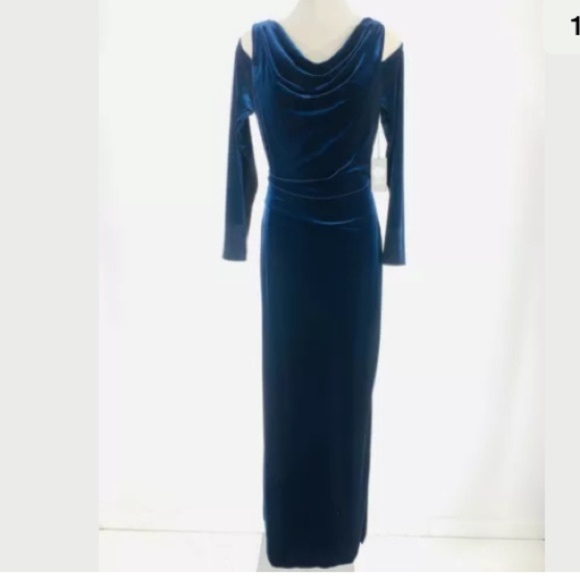 vince camuto long navy dress